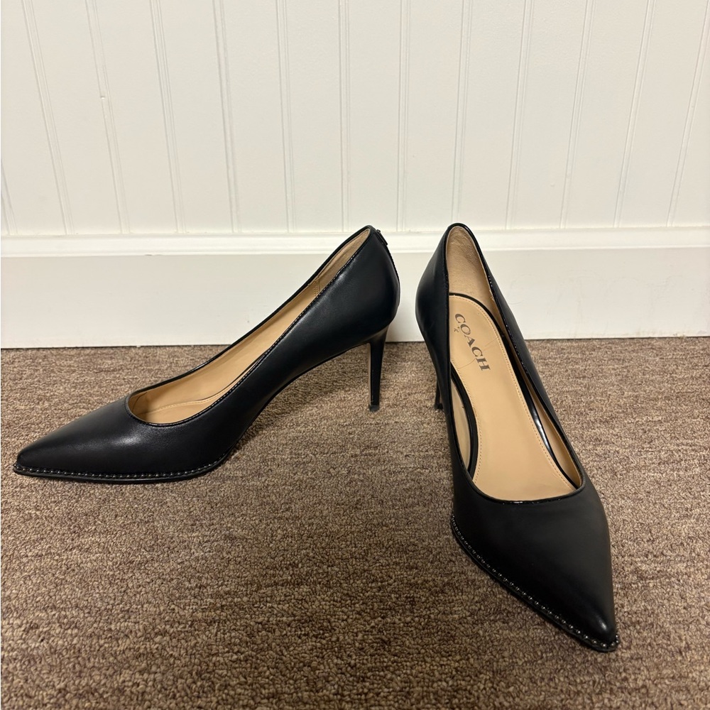 Coach Black Pointed Toe Heels - Picture 1 of 4